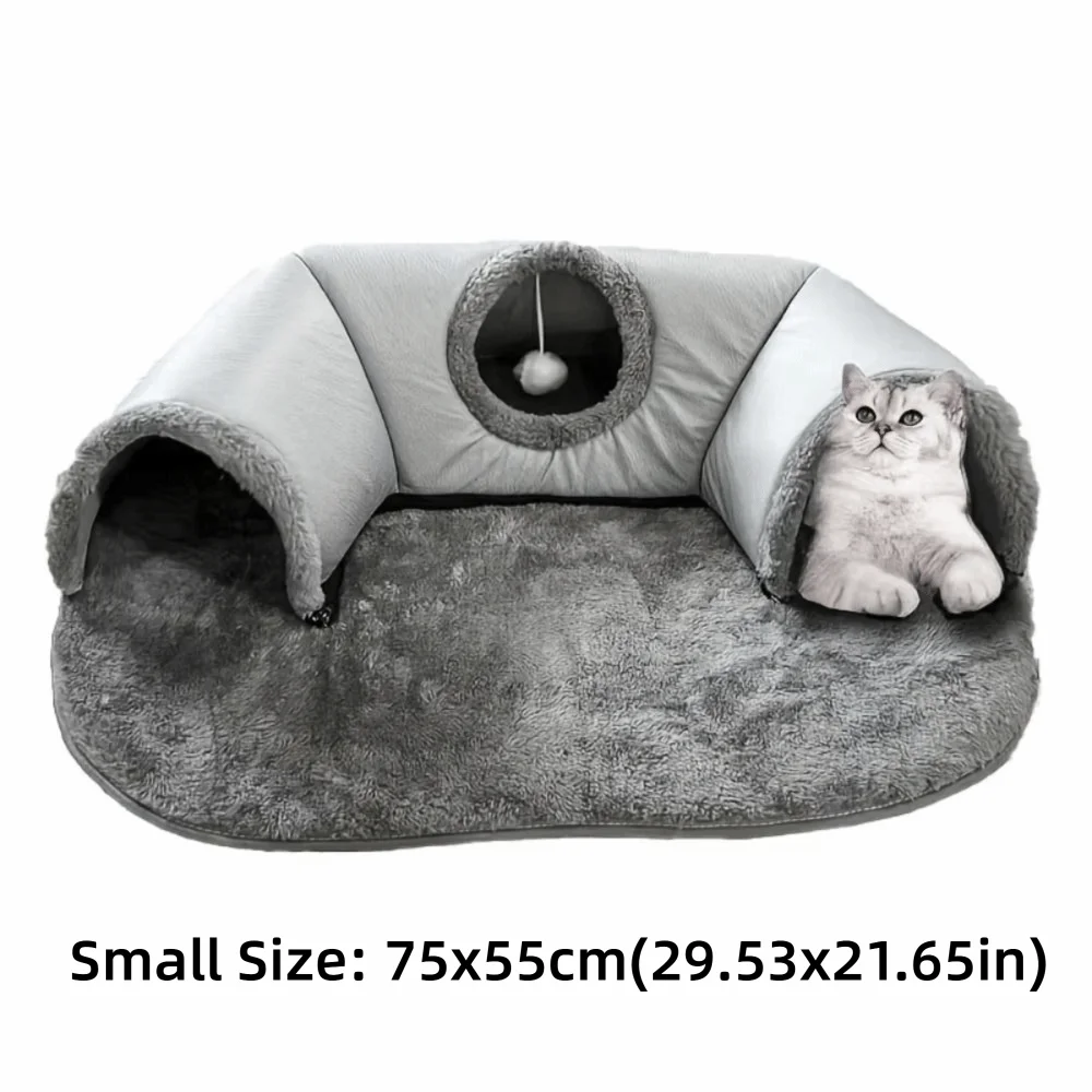 U-Shaped Cat Tunnel Bed