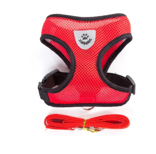 Reflective Mesh Pet Harness & Leash