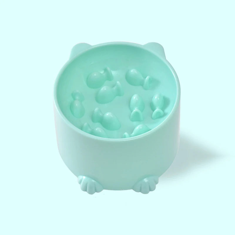 Raised Slow-Feed Pet Bowl