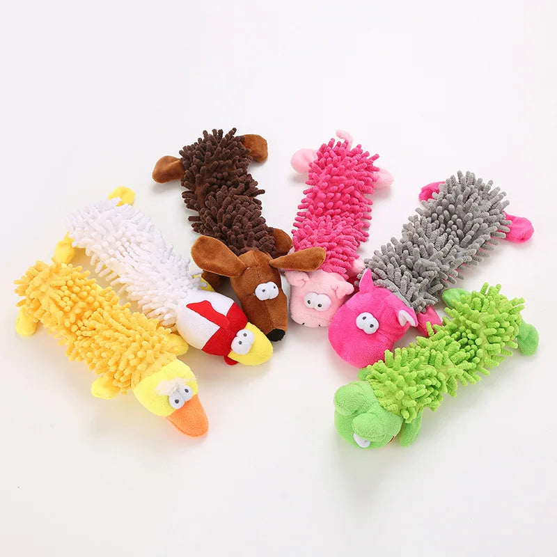 Squeaky Animal Plush Dog Toy