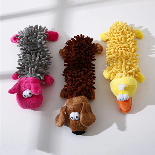 Squeaky Animal Plush Dog Toy