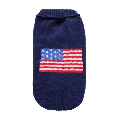 American Flag Knit Dog Sweater