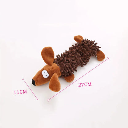 Squeaky Animal Plush Dog Toy
