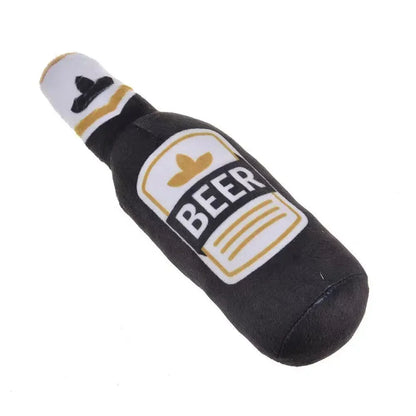 Squeaky Beer Bottle Dog Toy