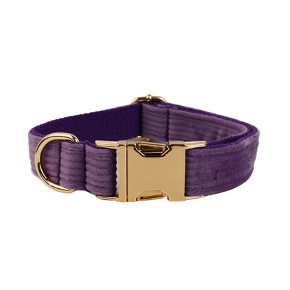 Corduroy Dog Collar & Leash Set