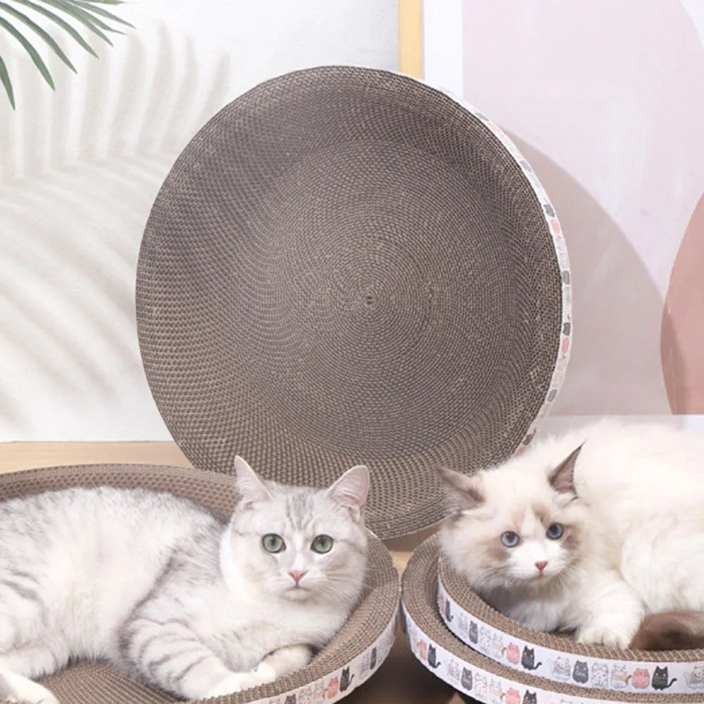 Bowl-Shaped Cardboard Cat Scratcher