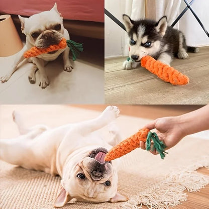 Carrot Cotton Rope Chew Toy