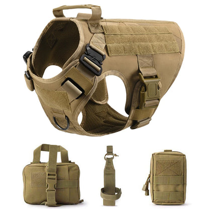 Tactical Dog Vest Harness & Leash Set