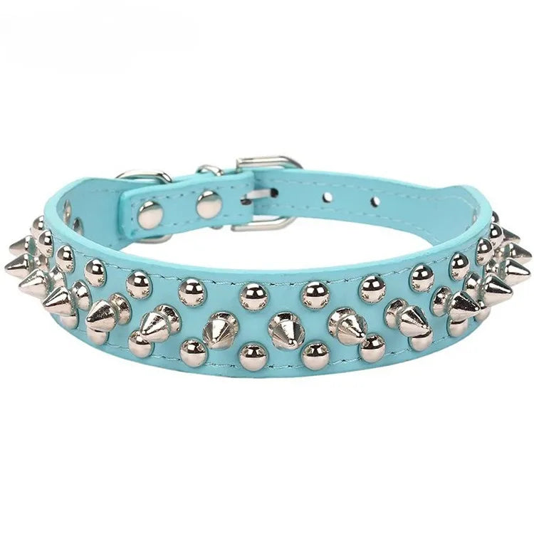 Spiked Leather Dog Collar