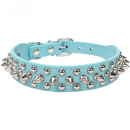 Spiked Leather Dog Collar
