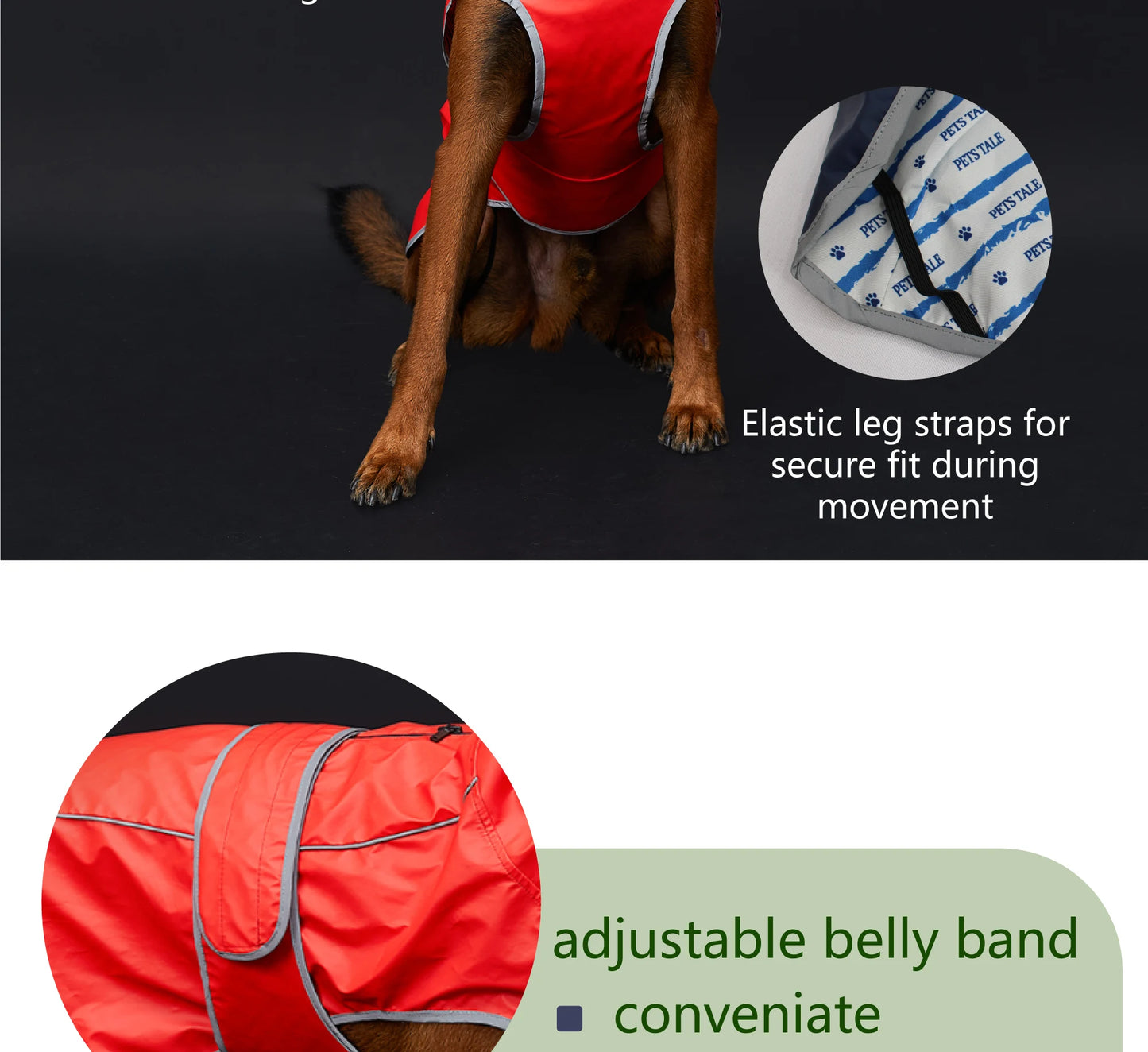 Hooded Reflective Dog Raincoat