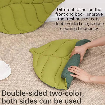 Leaf-Shaped Pet Bed Mat