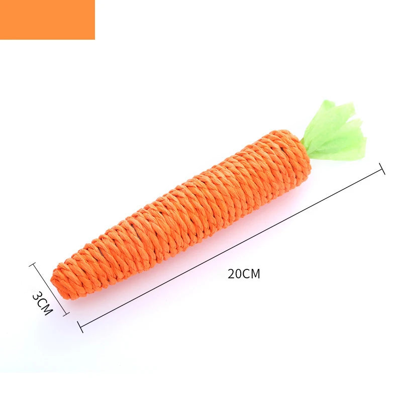 Carrot Paper-Rope Cat Chew