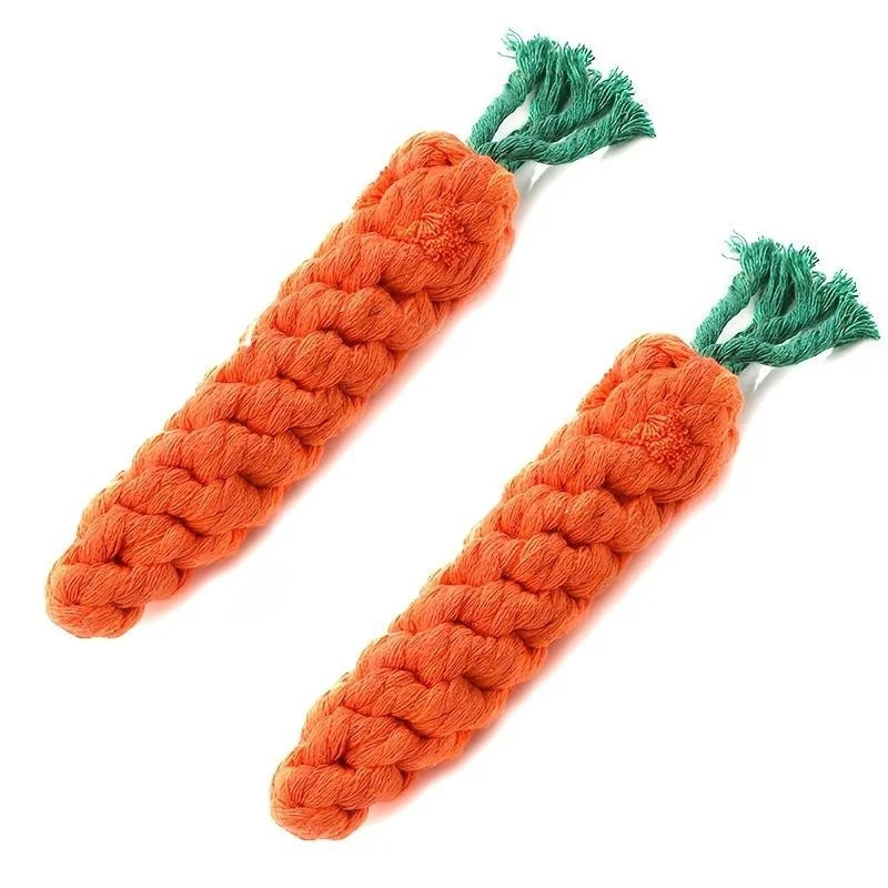 Carrot Cotton Rope Chew Toy