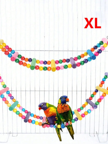 Wooden Bird Ladder & Swing