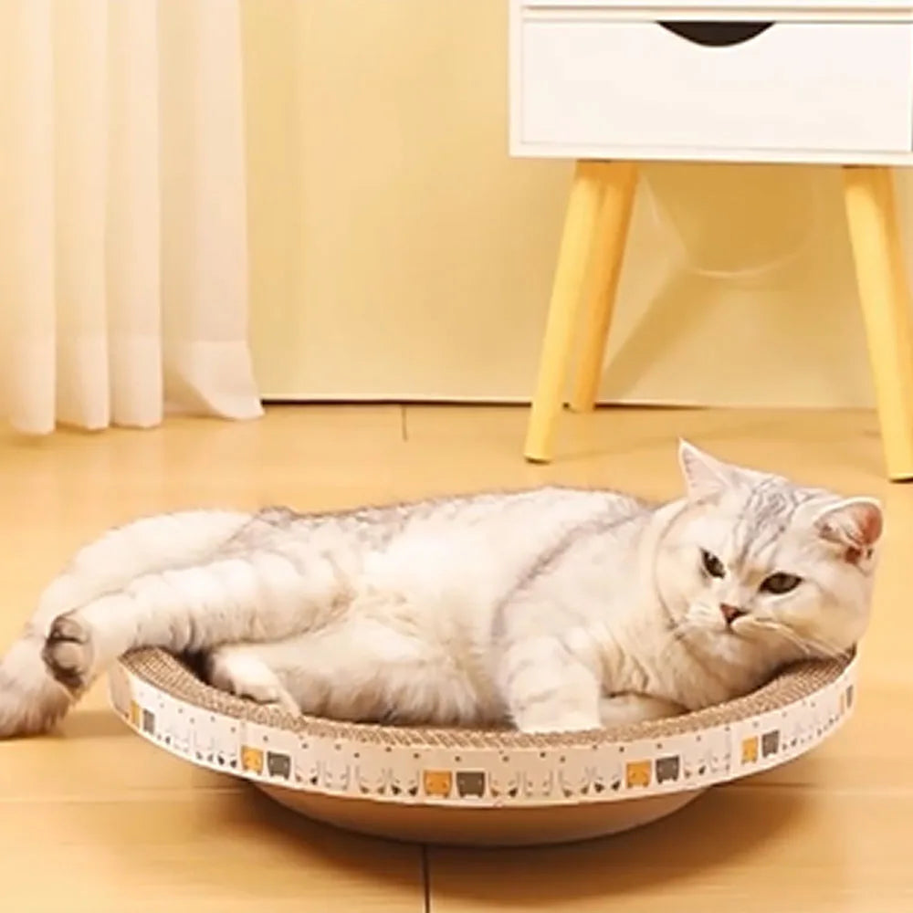 Bowl-Shaped Cardboard Cat Scratcher