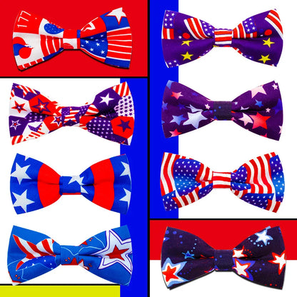 4th of July Dog Bow Ties (Bulk Pack)