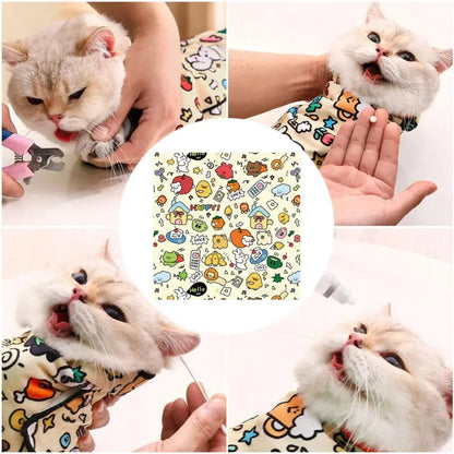 Cat Grooming Swaddle Wrap