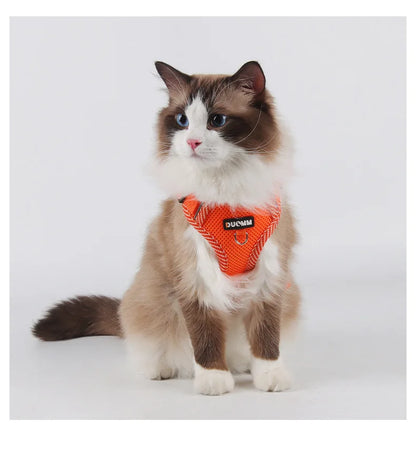 Reflective Mesh Cat Harness & Leash Set