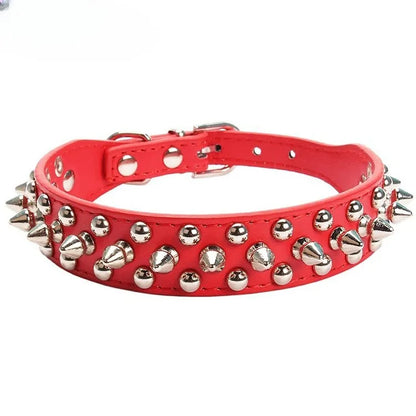 Spiked Leather Dog Collar