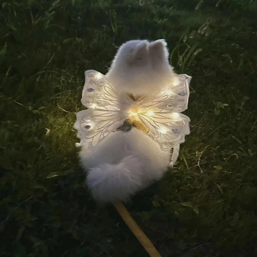 Glowing Butterfly Wings Pet Accessory