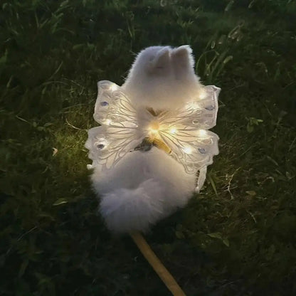 Glowing Butterfly Wings Pet Accessory
