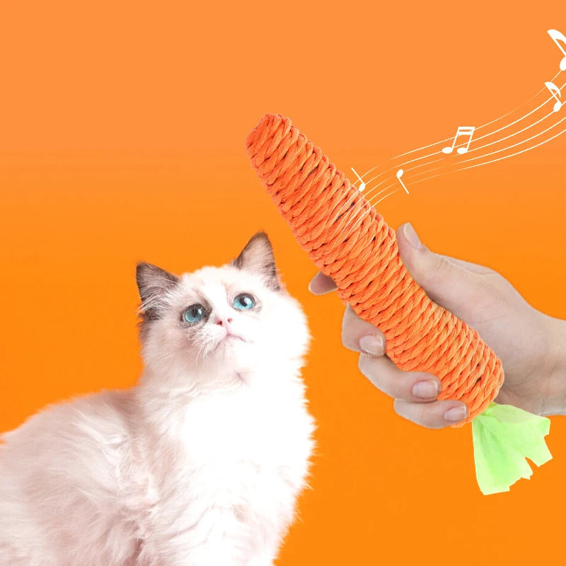 Carrot Paper-Rope Cat Chew