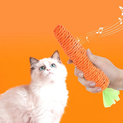 Carrot Paper-Rope Cat Chew