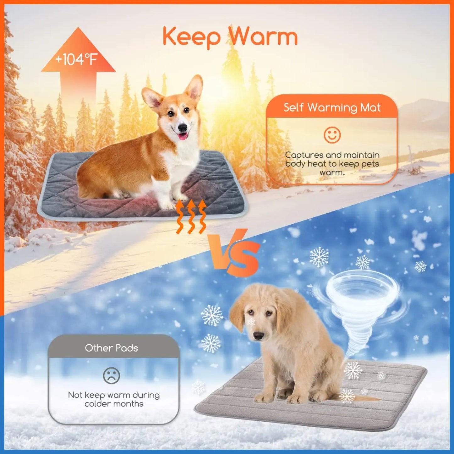 Self-Heating Thermal Pet Pad