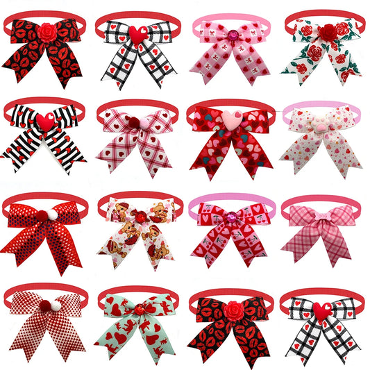 Valentine's Day Dog Bow Ties (Bulk Pack)