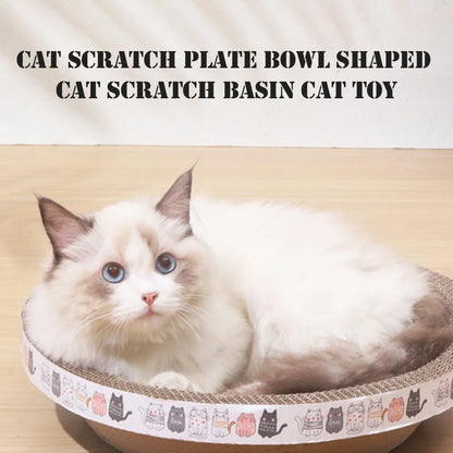 Bowl-Shaped Cardboard Cat Scratcher