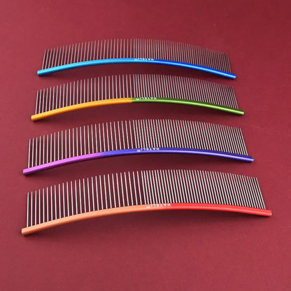 Curved Stainless Steel Pet Comb