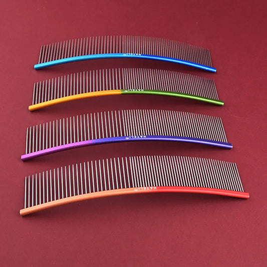 Curved Stainless Steel Pet Comb
