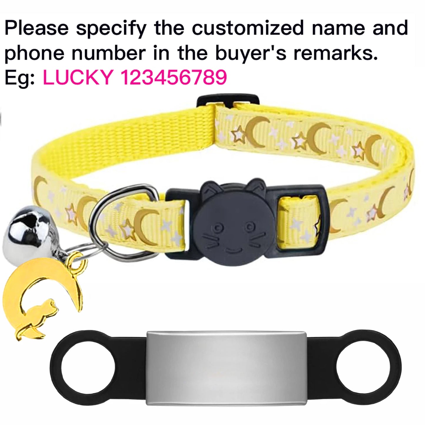 Personalised Glow Cat Collar with ID
