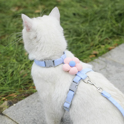 Adjustable Breathable Dog & Cat Harness Set