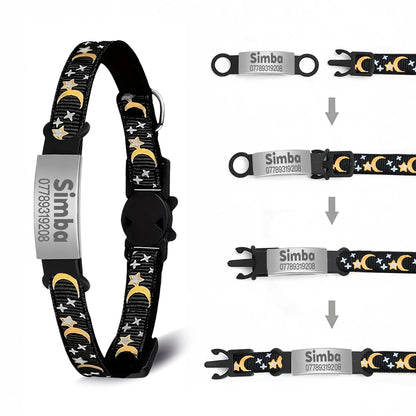 Personalised Glow Cat Collar with ID