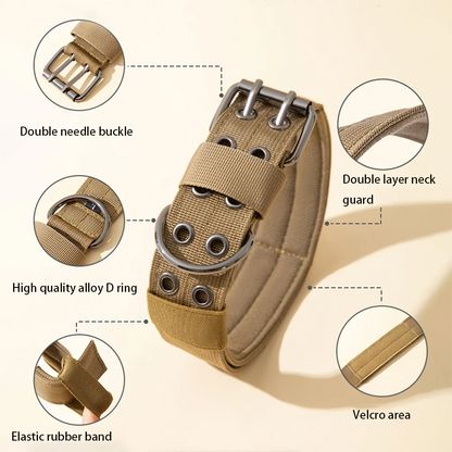Military-Style Adjustable Dog Collar