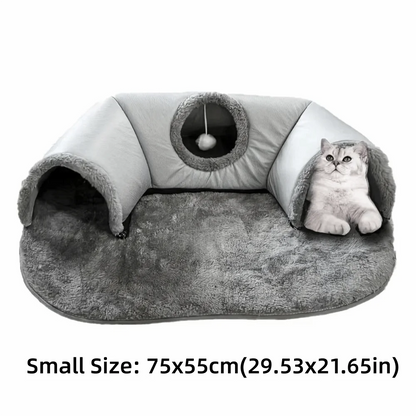 U-Shaped Cat Tunnel Bed