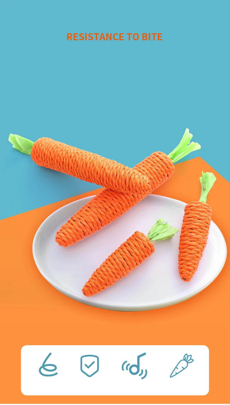 Carrot Paper-Rope Cat Chew