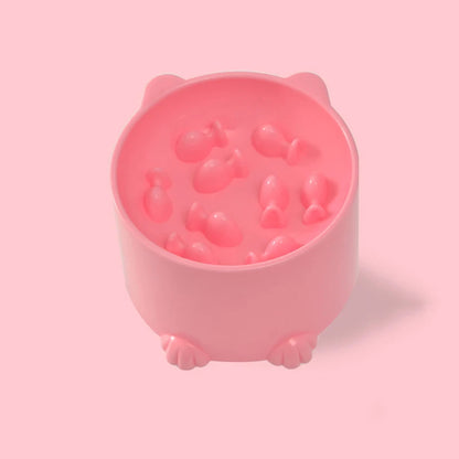 Raised Slow-Feed Pet Bowl