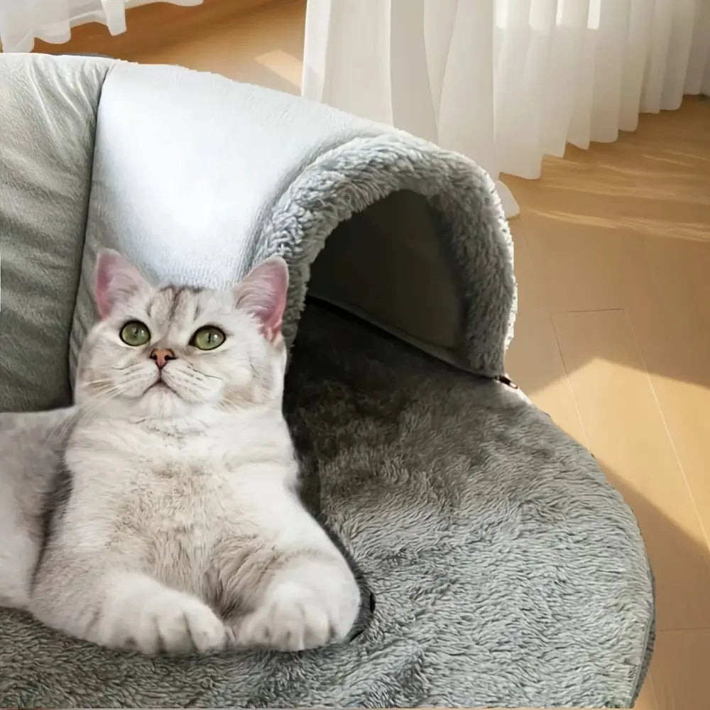 U-Shaped Cat Tunnel Bed