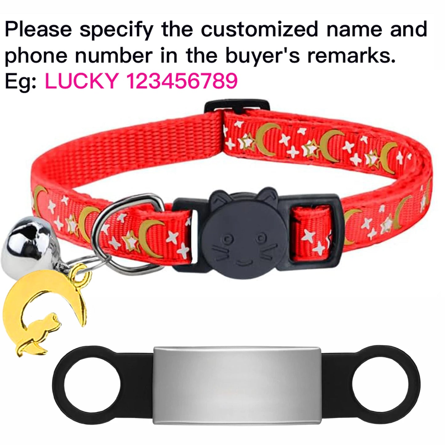 Personalised Glow Cat Collar with ID