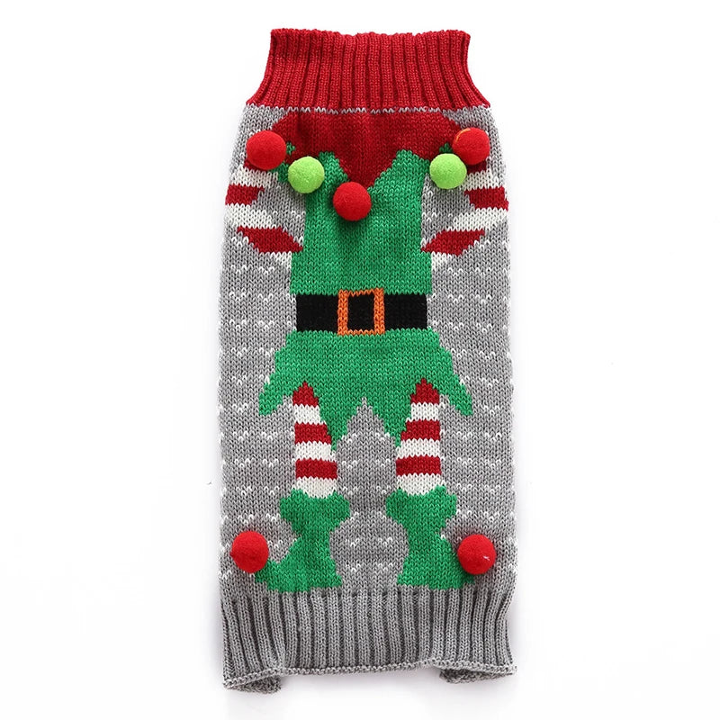Christmas Deer Knit Dog Sweater