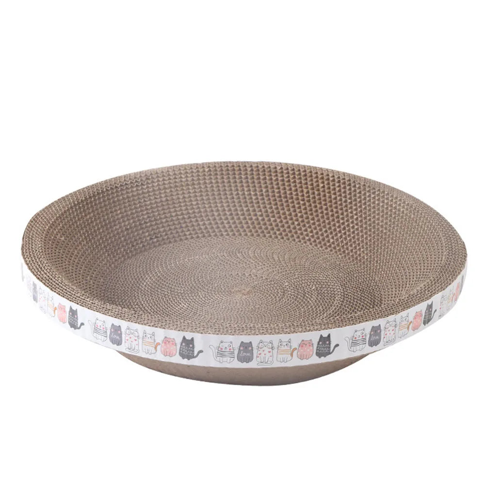 Bowl-Shaped Cardboard Cat Scratcher