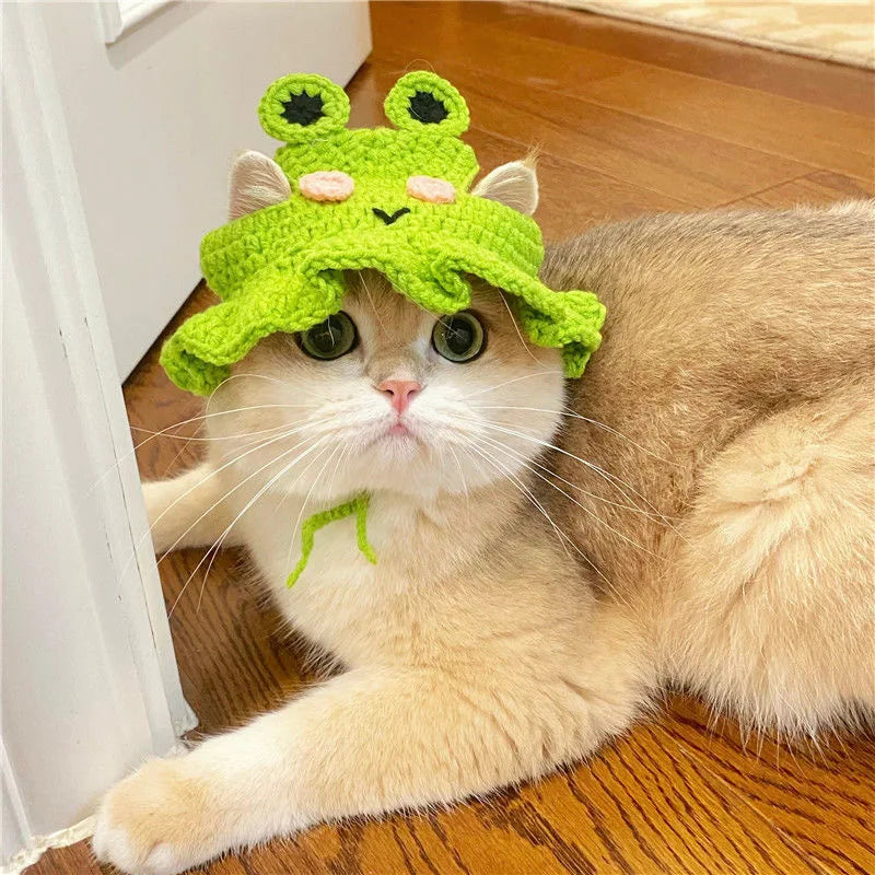 Knit Cat Photo-Prop Hat