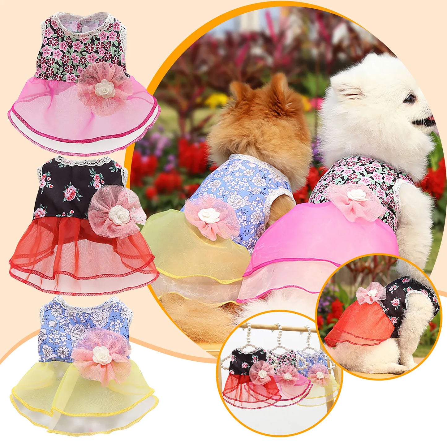 Rose Summer Dog Dress