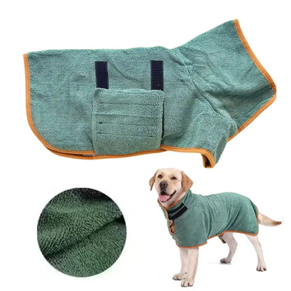 Quick-Dry Dog Bathrobe