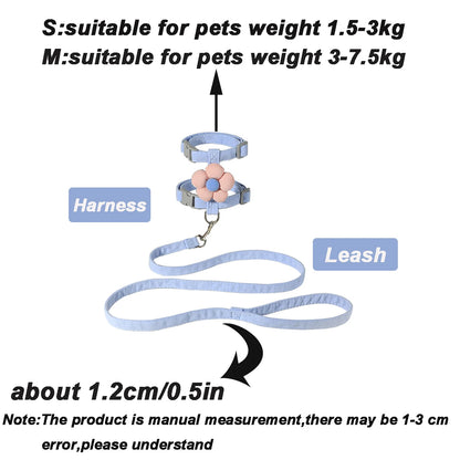 Adjustable Breathable Dog & Cat Harness Set