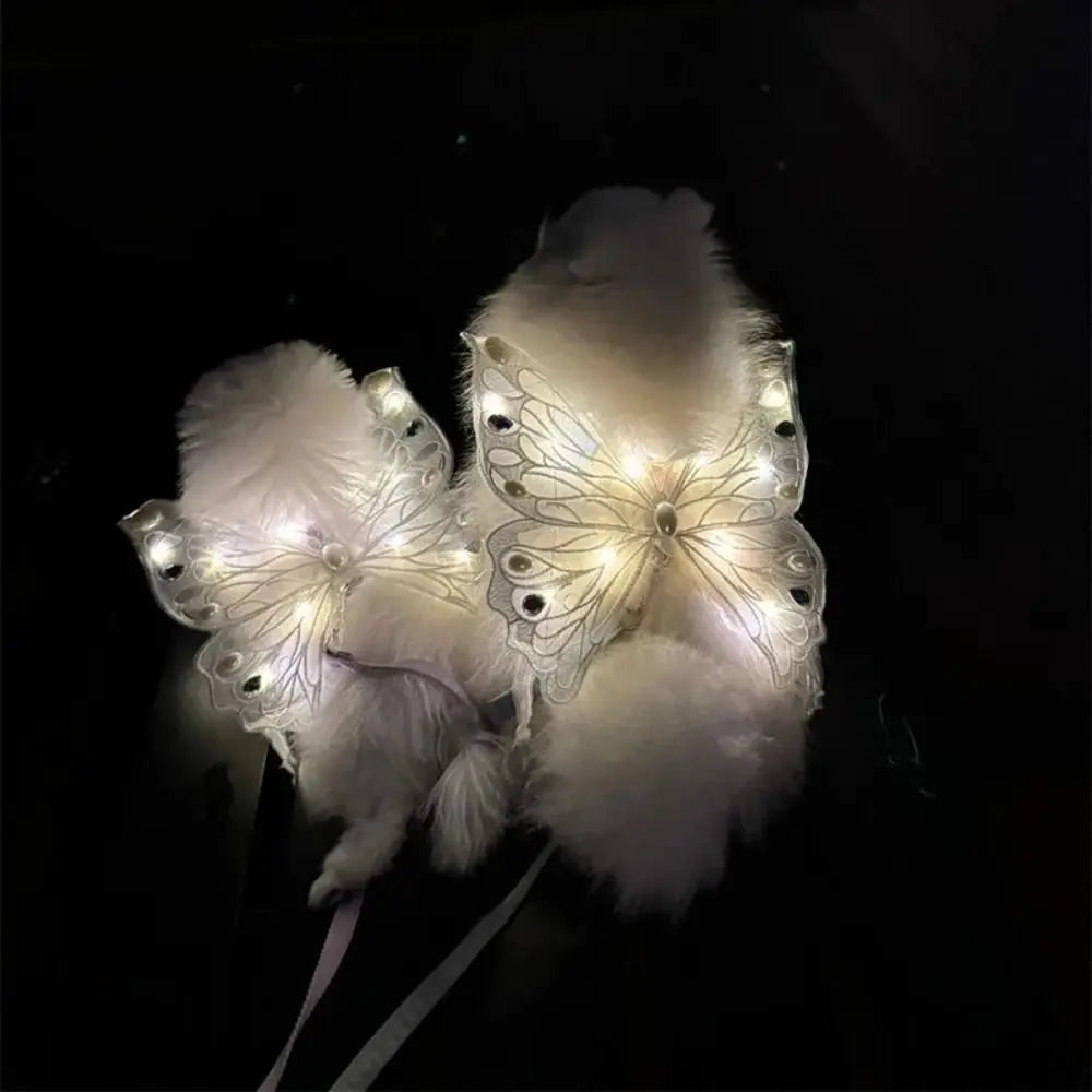 Glowing Butterfly Wings Pet Accessory