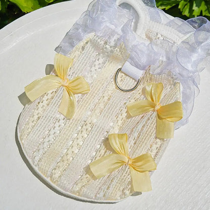 Lace Bow Pet Dress Vest